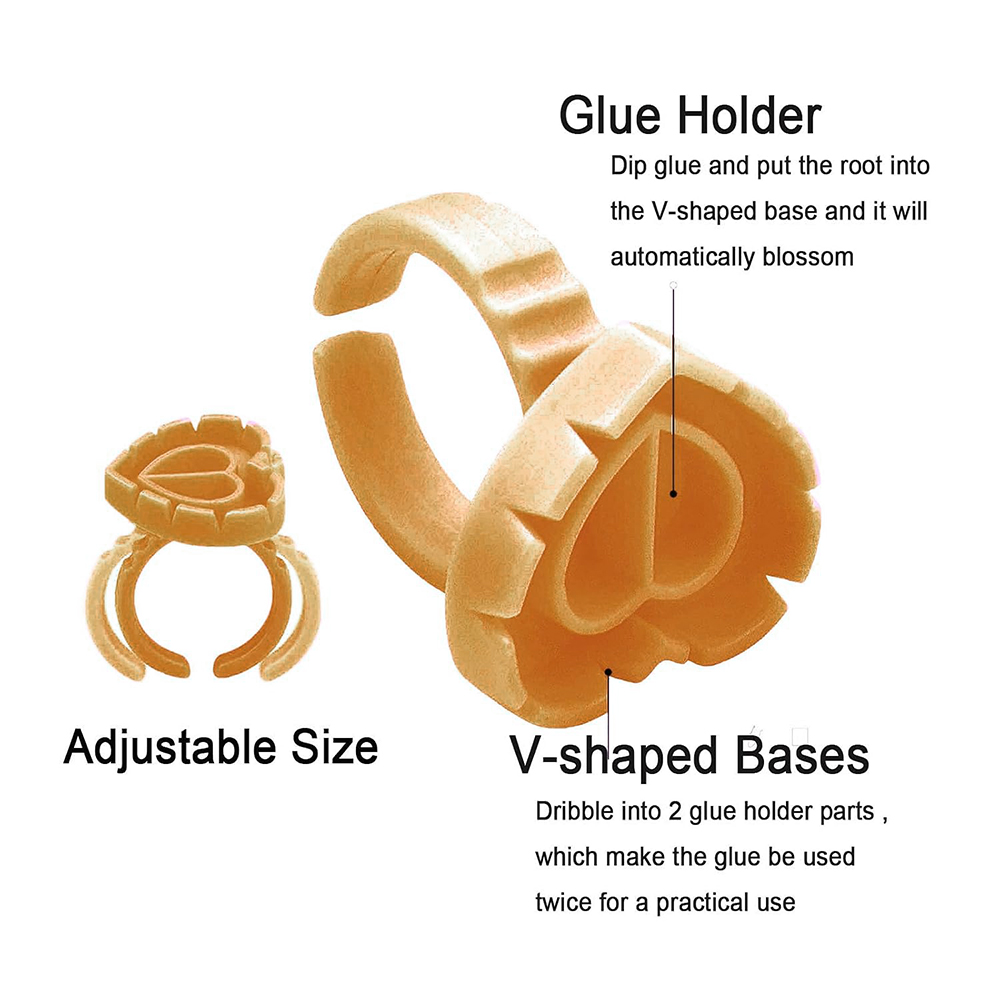 500PCS Glue Rings for Lash Ext - Eyelash Extension Look review and price