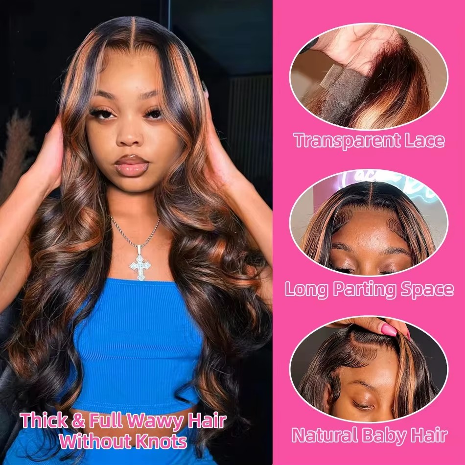 Highlight Ombre 13x4 Lace Fron - Eyelash Extension Natural Look review and price