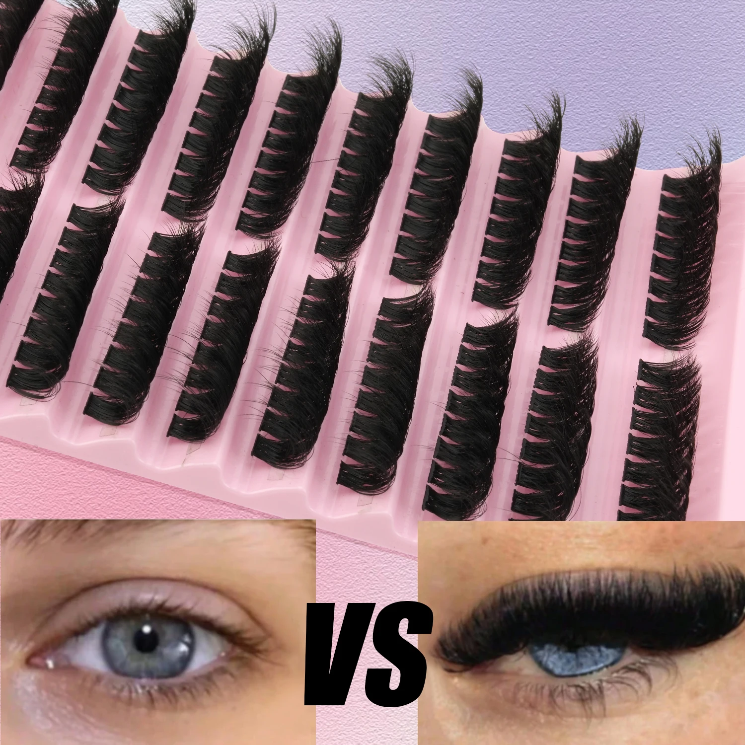 160 PCS Russian Cluster Lashes - Eyelash Extension Russian review and price