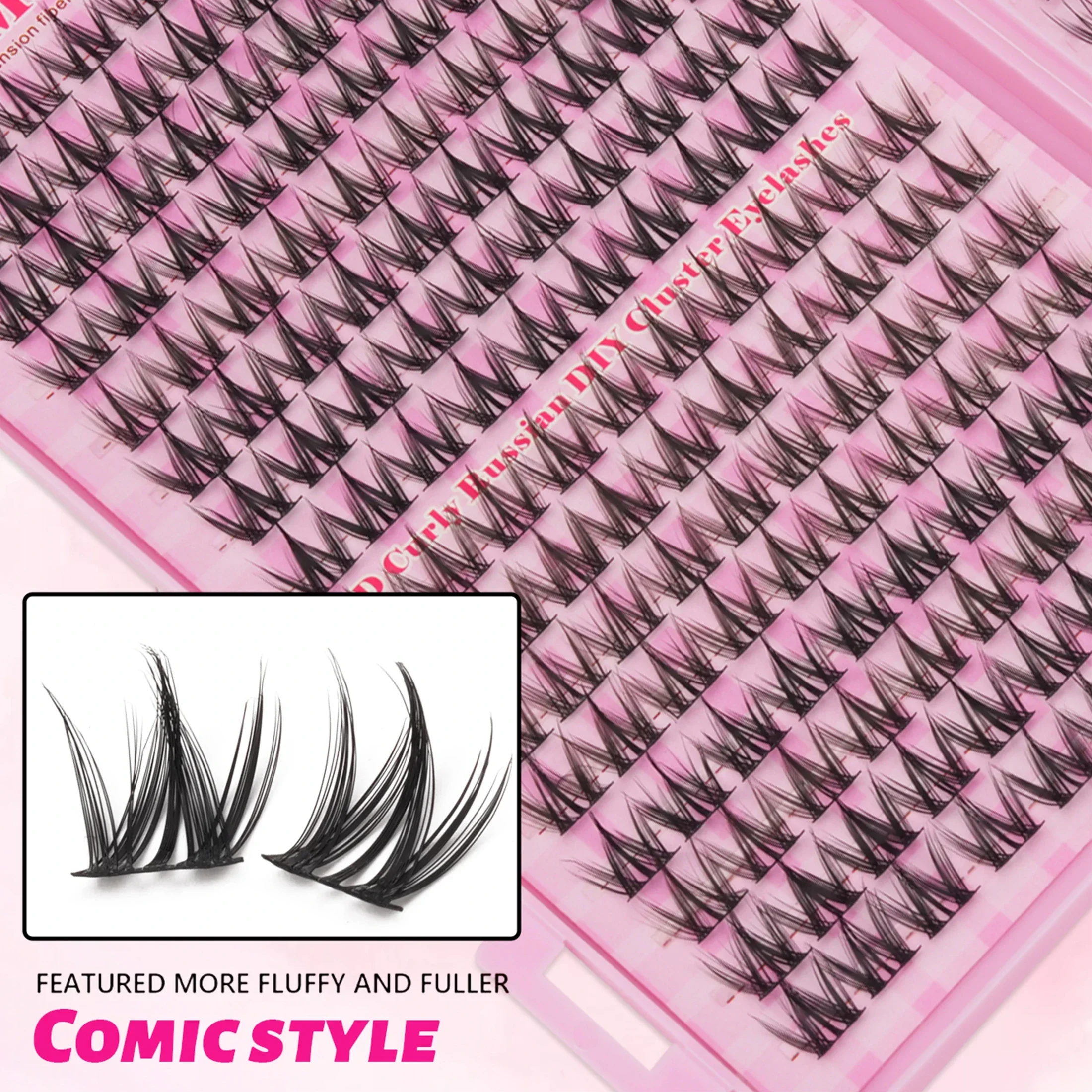 12 Rows Russian Cluster Lashes - Eyelash Extension Russian review and price
