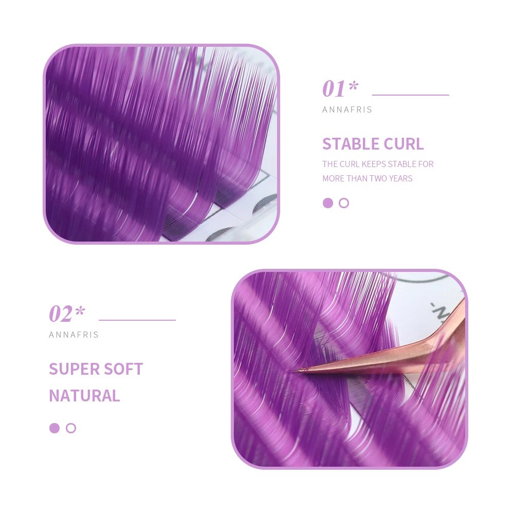 ANNAFRIS Individual Colored Ey - Eyelash Extension Russian review and price